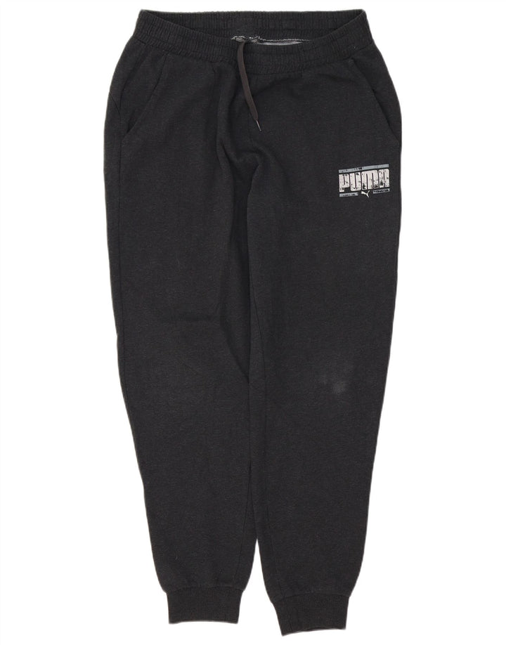 PUMA Mens Graphic Tracksuit Trousers Joggers Large  Black