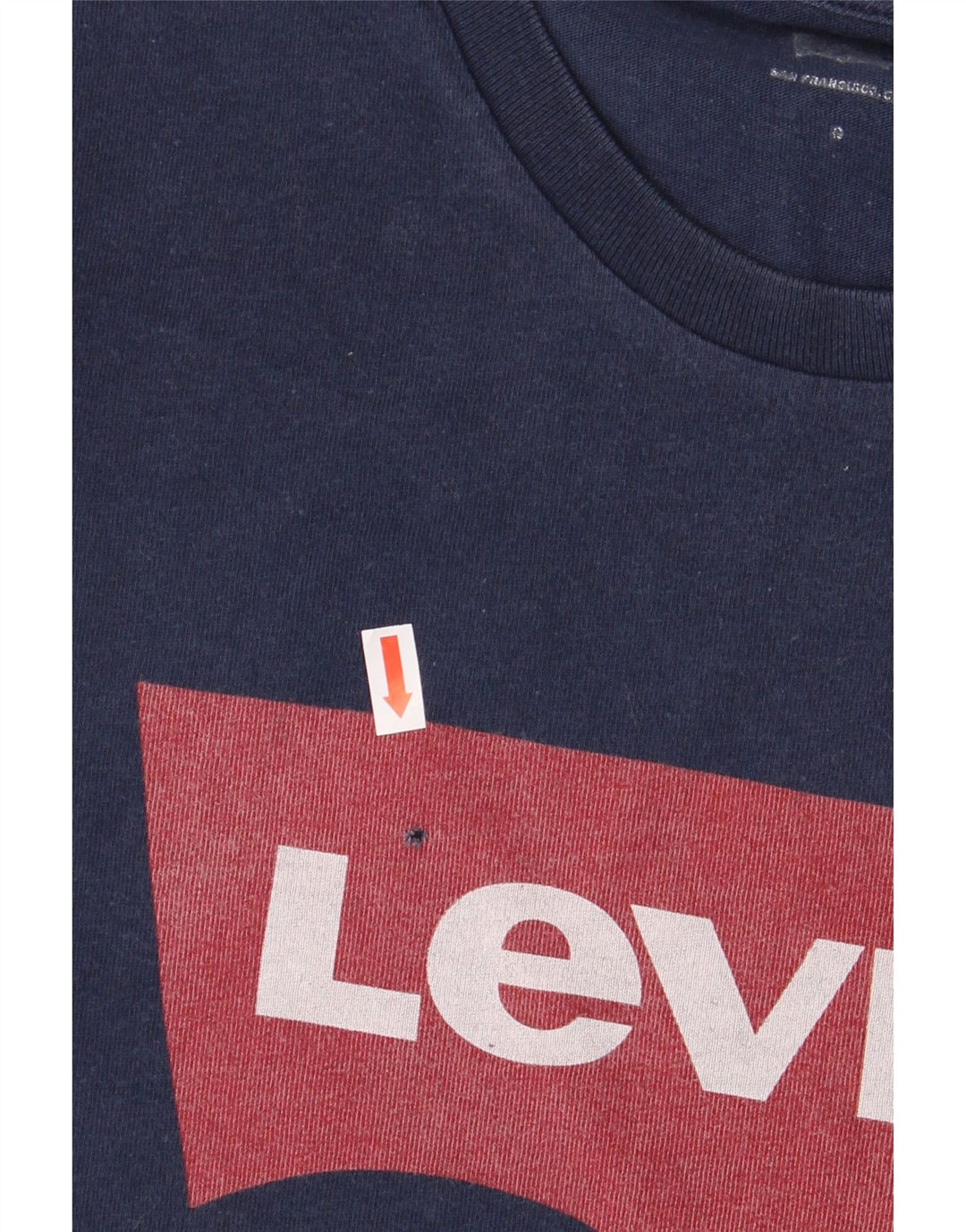 LEVI'S Mens Graphic T-Shirt Top Small Navy Blue Vintage Levi's and Second-Hand Levi's from Messina Hembry 
