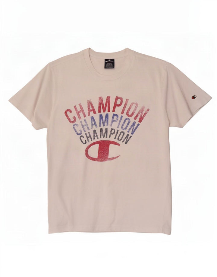 Champion T-Shirt Graphique Homme Blanc Moyen