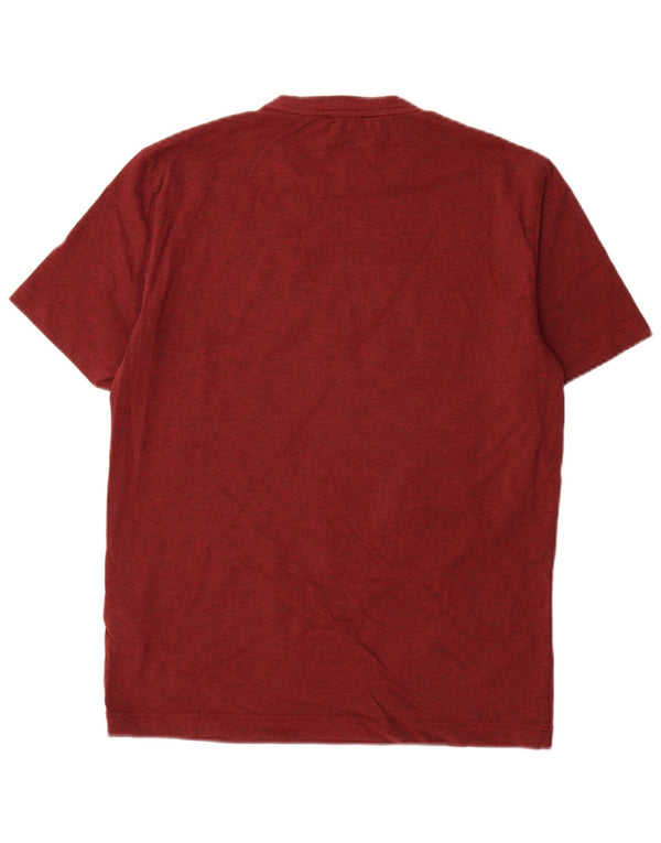 Emporio Armani Mens Graphic T-Shirt Top Medium Burgundy Cotton