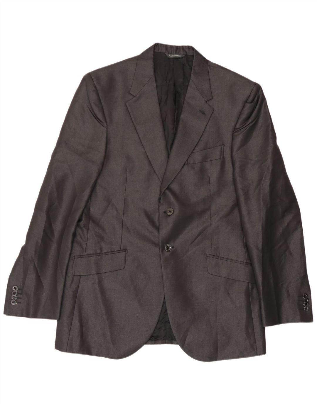 Carlo Pignatelli Mens 2 Button Blazer Jacket IT 52 XL Grey Silk