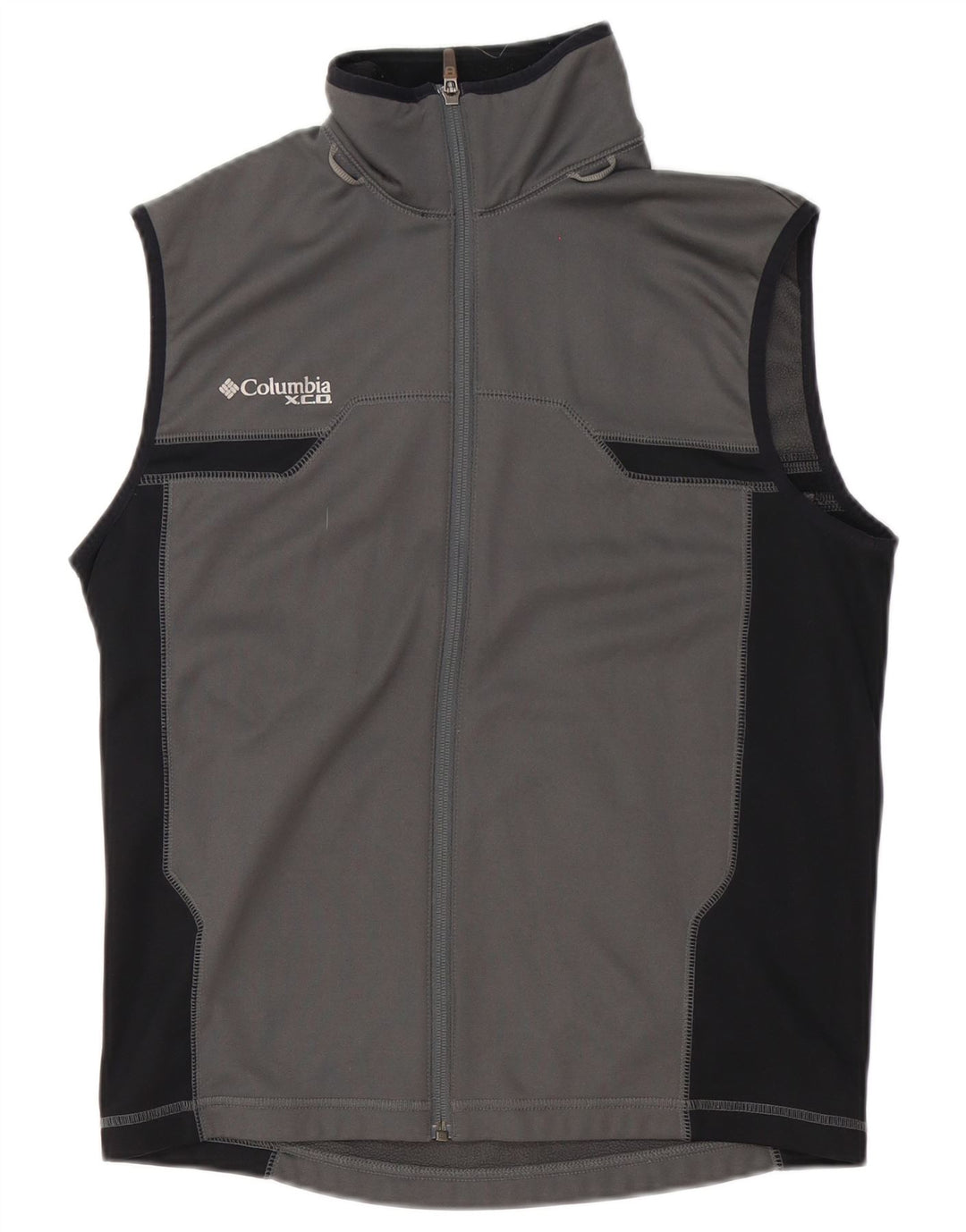 Columbia Mens Sleeveless Tracksuit Top Jacket Medium Grey Colourblock