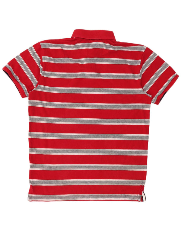 Gant Mens Polo Shirt XL Red Striped Cotton