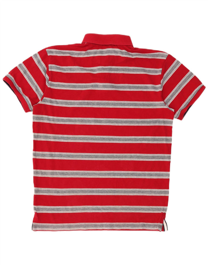 Gant Mens Polo Shirt XL Red Striped Cotton