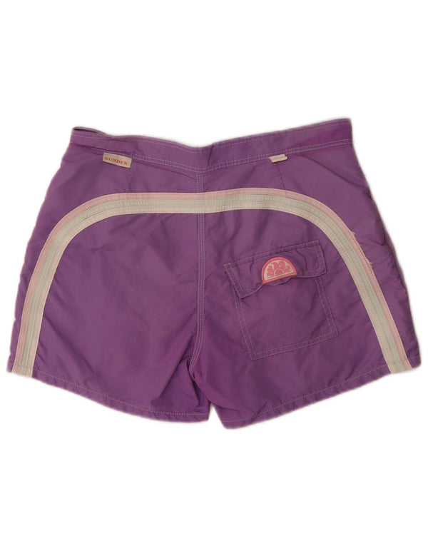 Sundek Mens Swimming Shorts Medium Purple Colourblock Nylon