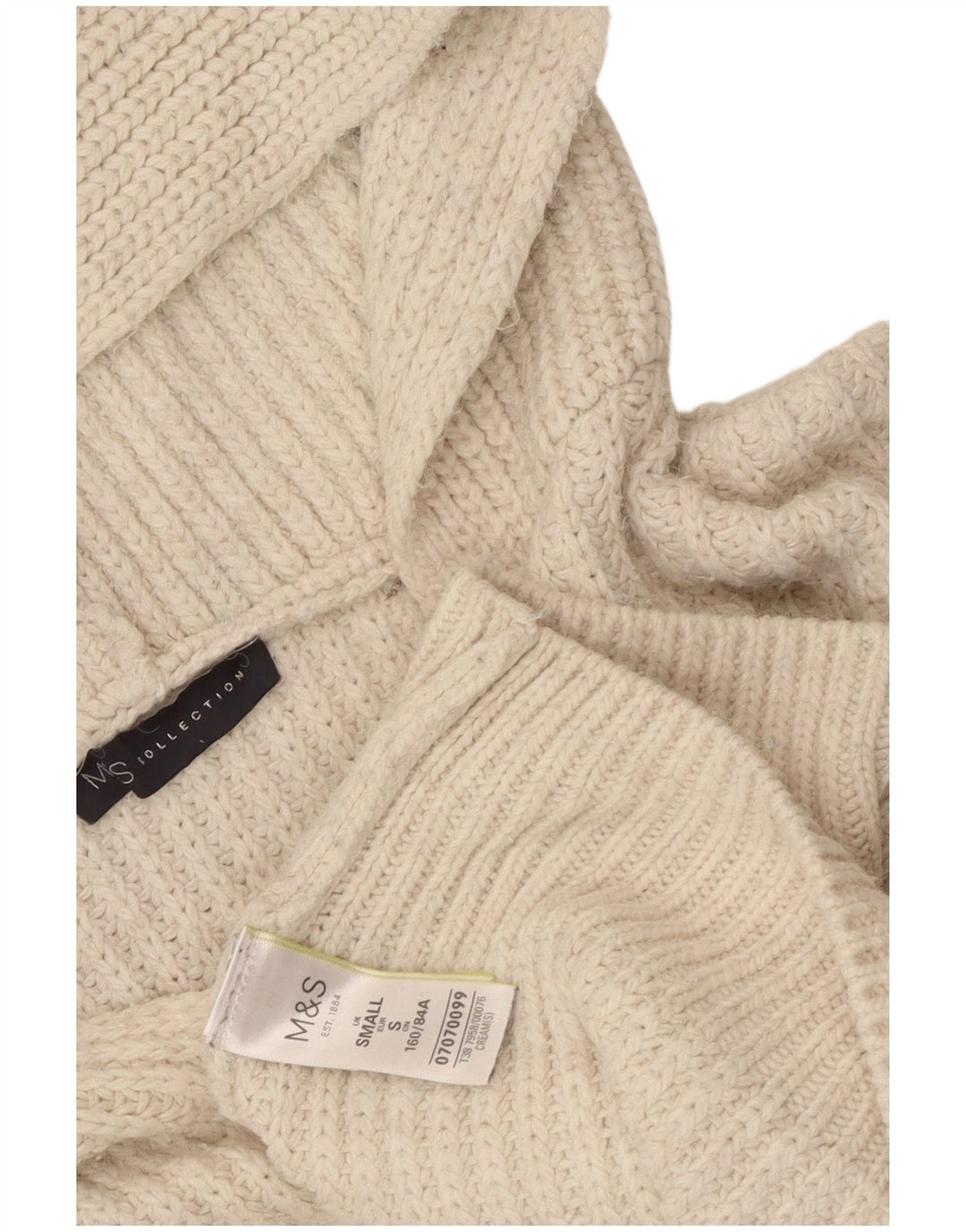 Marks & Spencer Womens Hooded Oversized Jumper Sweater UK 10 Small White