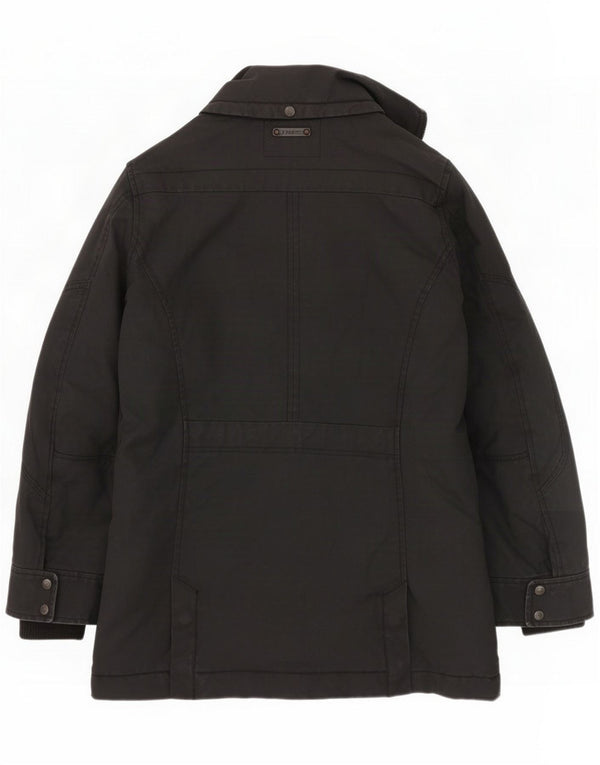 Diesel Mens Jacket Parka UK 38 Medium Black Bumbac
