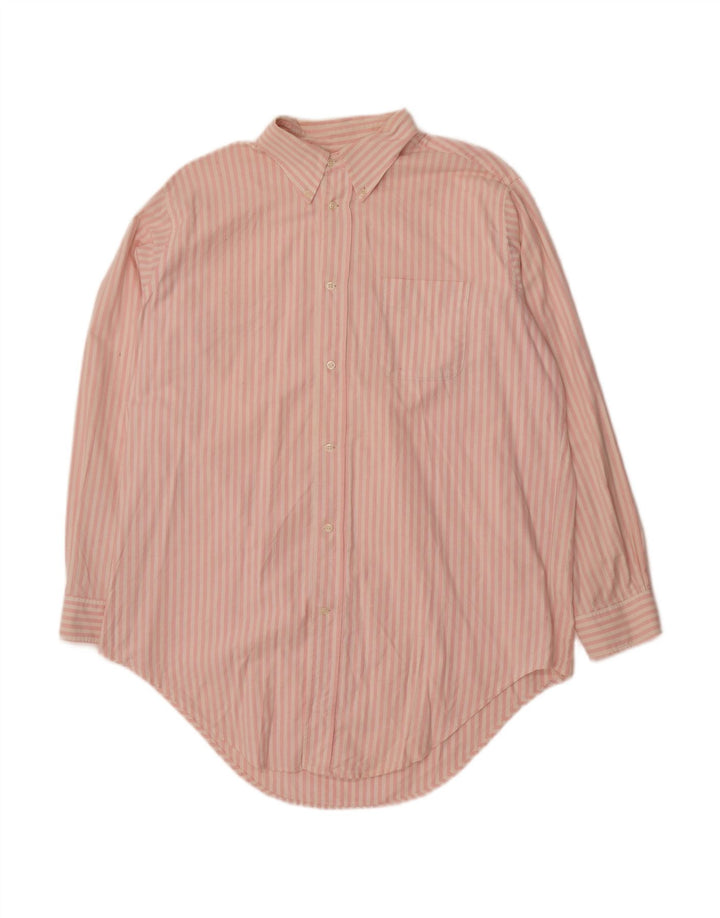 BENETTON Mens Loose Fit Shirt Large Pink Striped