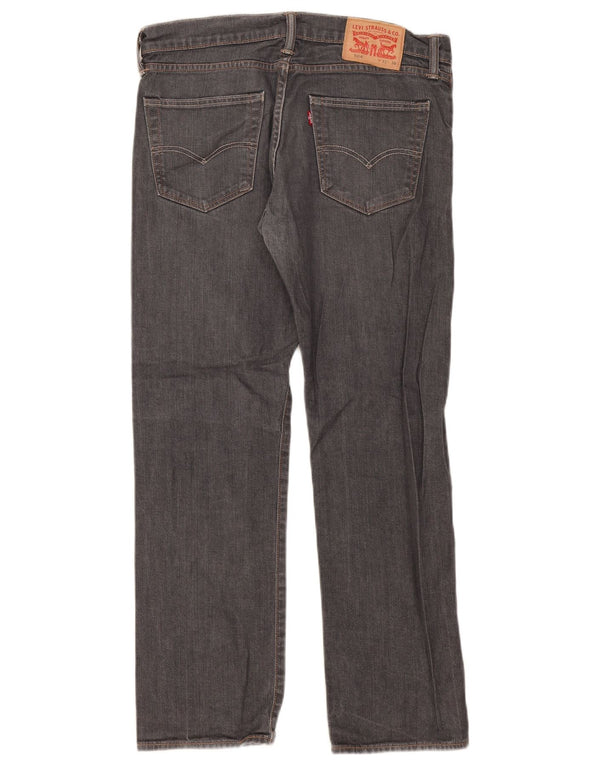 Levi's Mens 504 Straight Jeans W32 L30 szürke pamut
