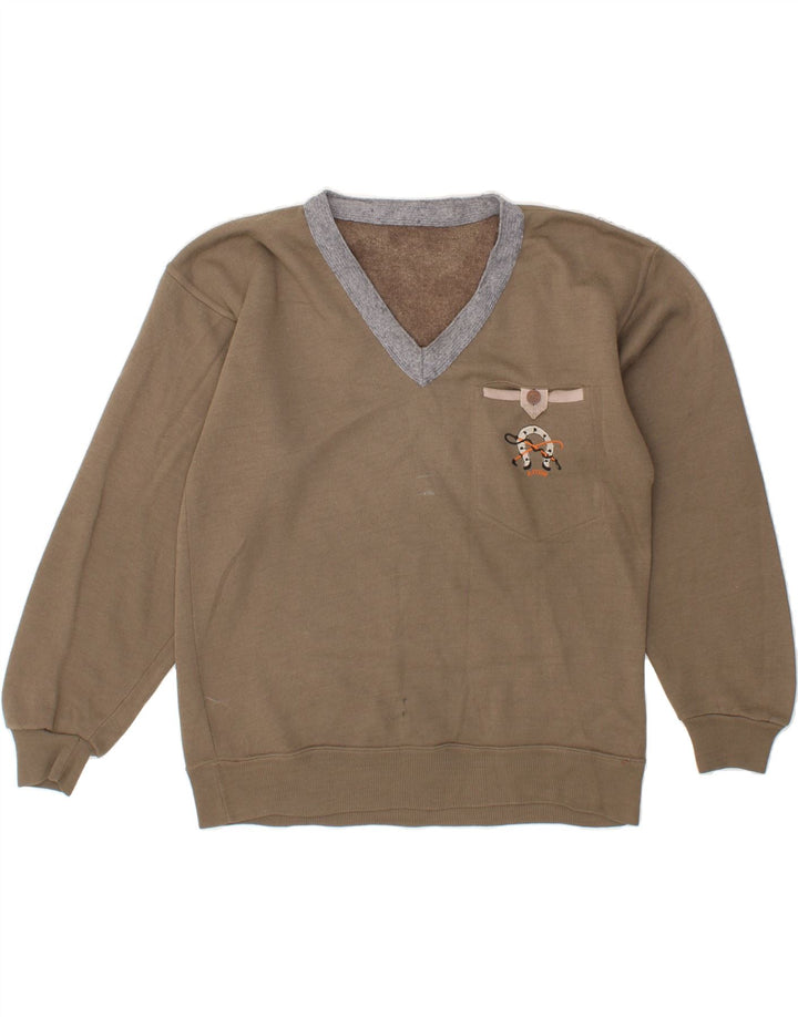 ASTOR Mens Sweatshirt Jumper Medium Brown Vintage Astor and Second-Hand Astor from Messina Hembry 