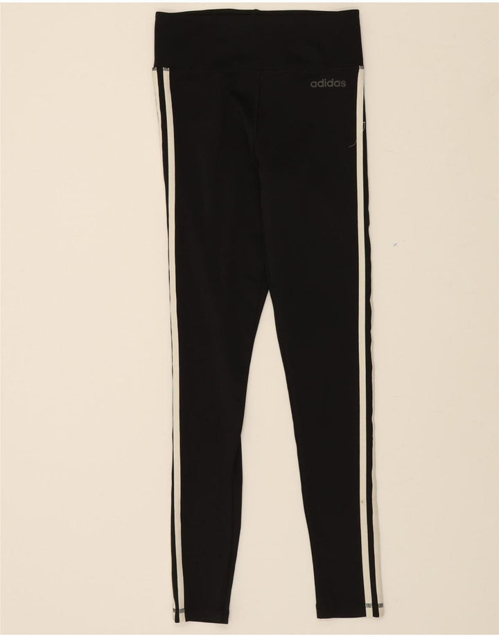 ADIDAS Womens Climalite Leggings UK 8/10 Small  Black Polyester Vintage Adidas and Second-Hand Adidas from Messina Hembry 