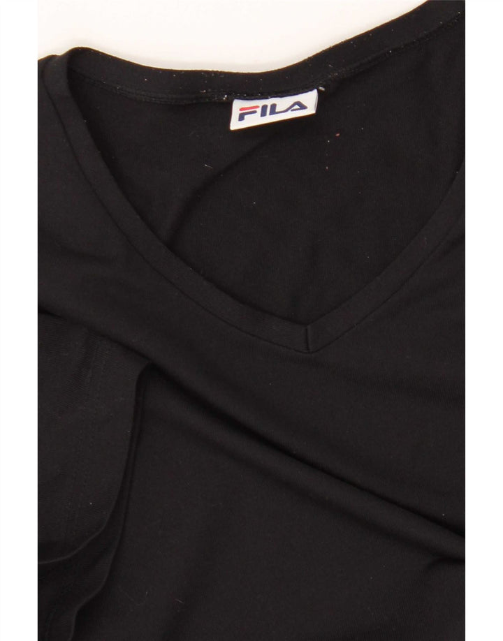 Fila Damen T-Shirt Top Small Schwarz