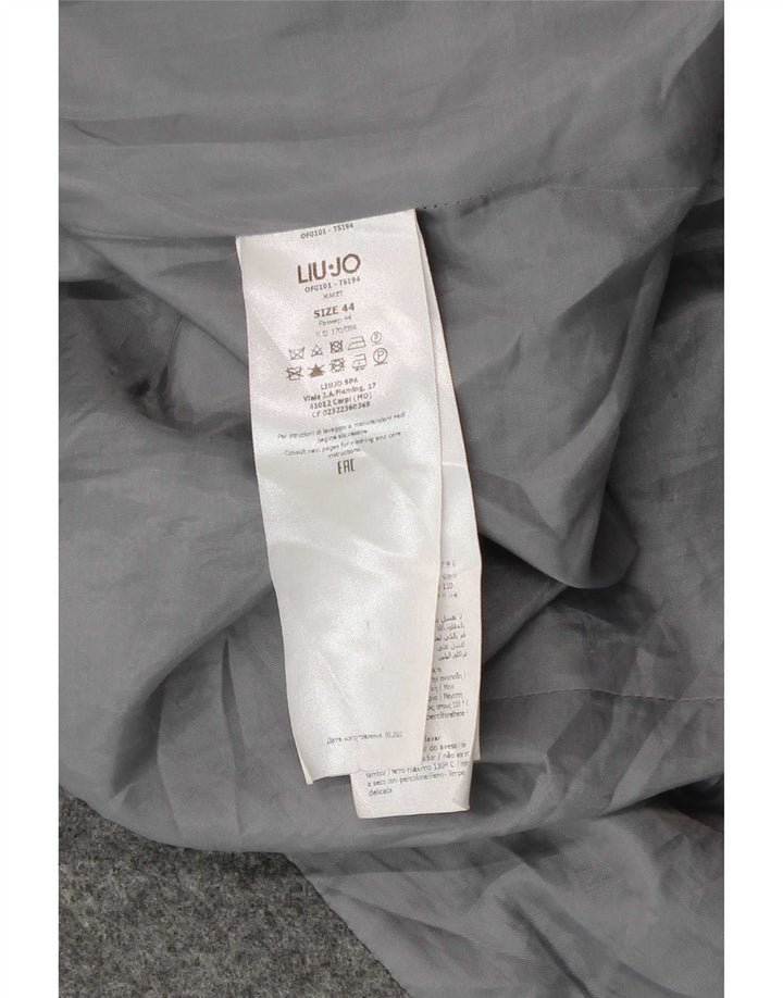 Liu Jo Womens Overcoat IT 44 Medium Grey Acrylic Classic