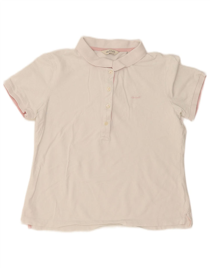 Gant Womens Polo Shirt UK 14 Medium White