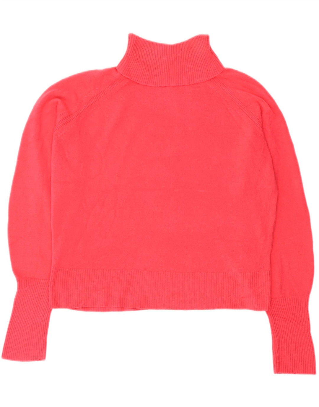 Marks & Spencer Womens Roll Neck Jumper Sweater UK 14 Medium Pink Acrylic