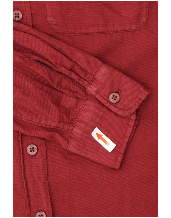 Massimo Dutti Womens Shirt EU 44 XL Burgundy Cotton