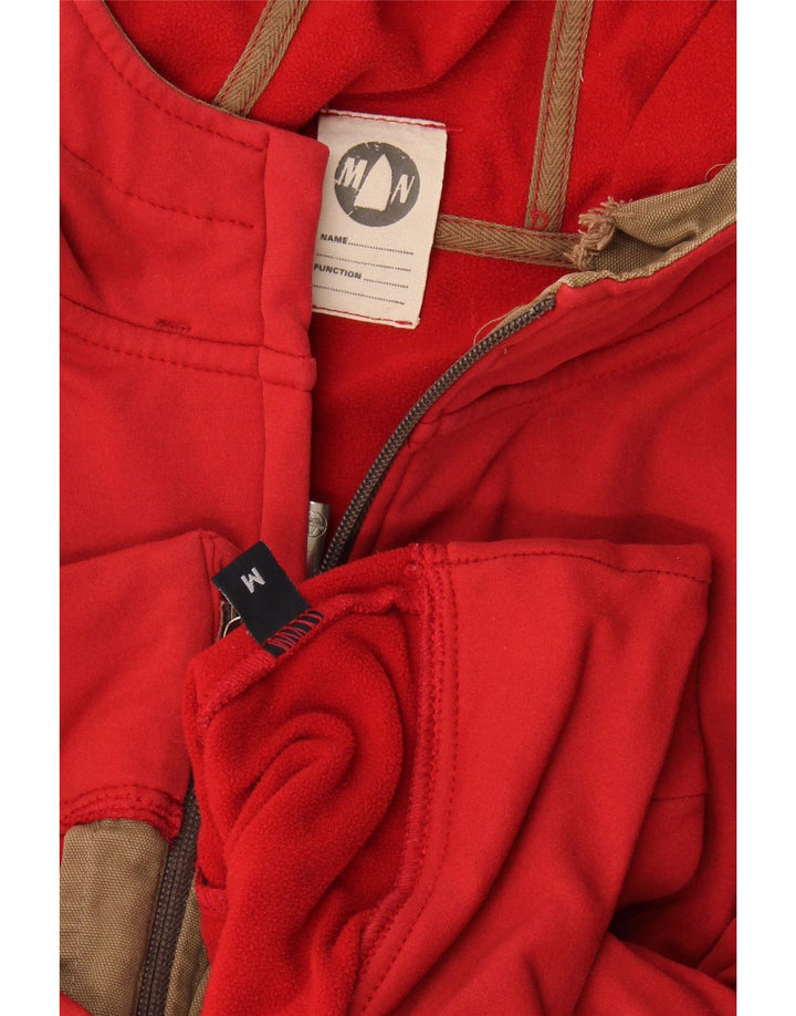 Murphy & Nye Womens Crop Zip Hoodie Sweater UK 14 Medium Red