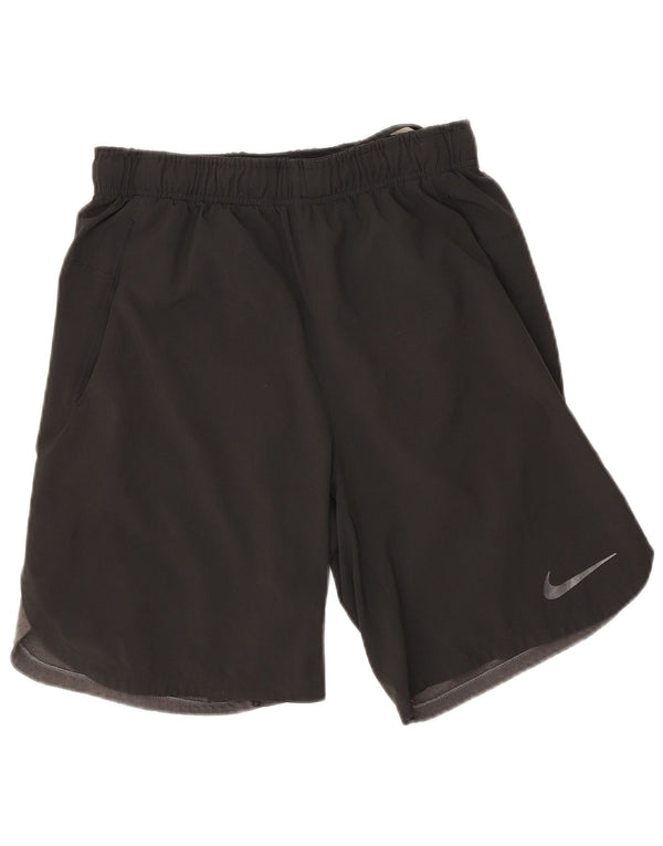 Nike Dri Fit sportsshorts til mænd Small Black Colourblock Polyester
