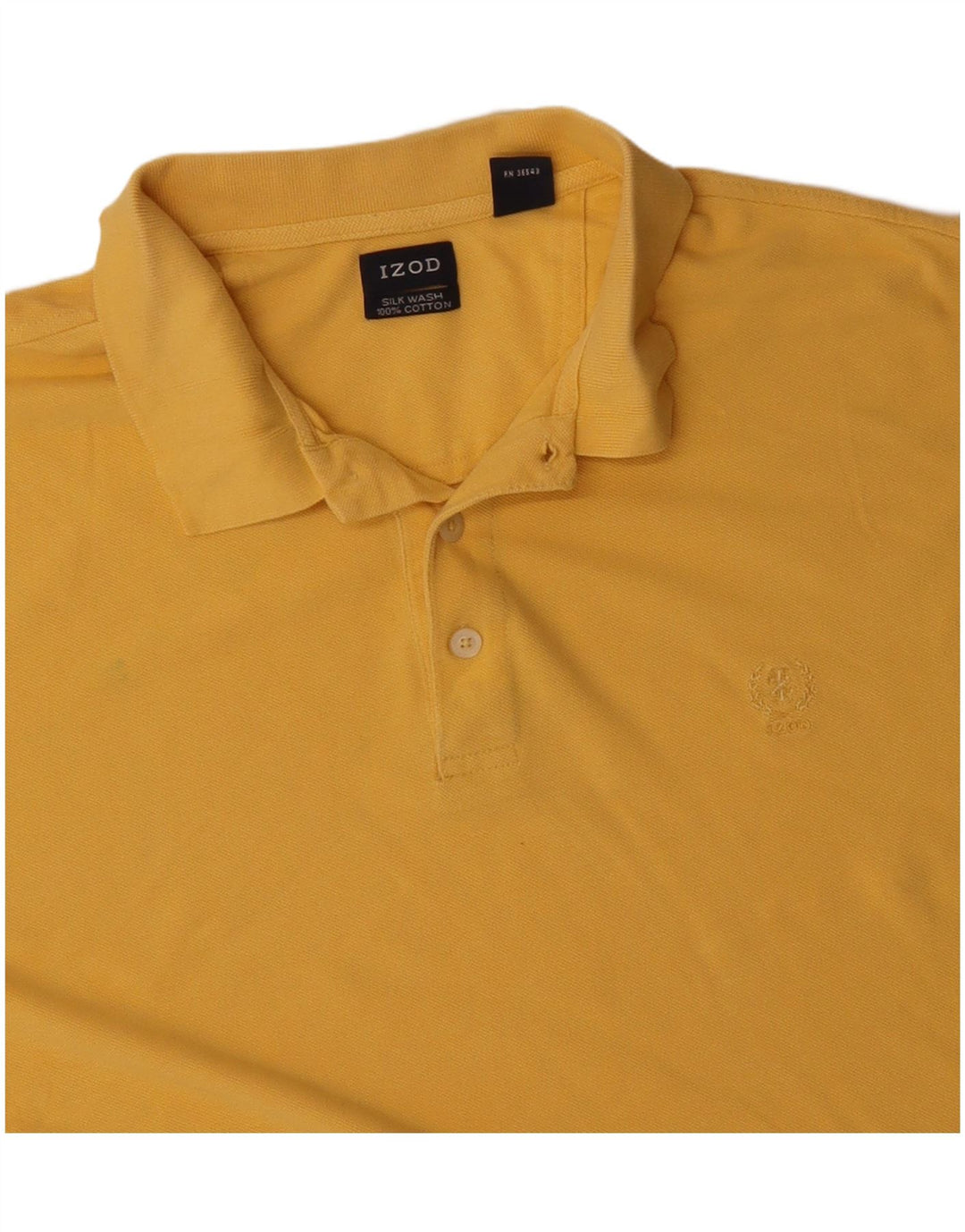 IZOD Mens Polo Shirt XL Yellow Cotton