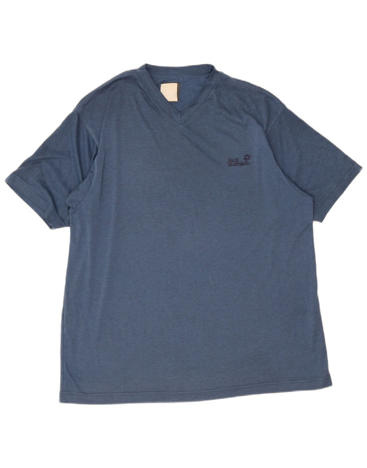 T-shirt da uomo Jack Wolfskin Top XL poliestere blu