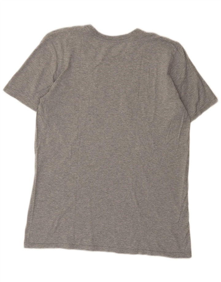 Nike Mens Athletic Cut Graphic T-Shirt Top Medium Grey Cotton
