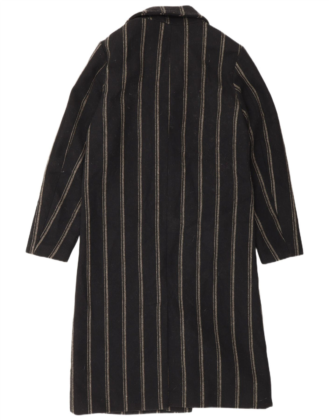 Scotch & Soda Womens Double Breasted Coat UK 14 Medium Black Striped