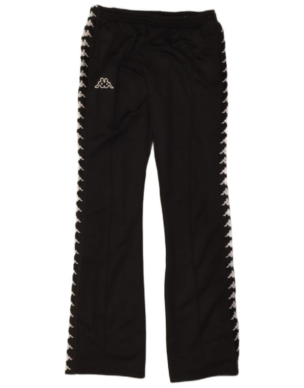 Kappa Mens Graphic Tracksuit Trousers Small Black Polyester