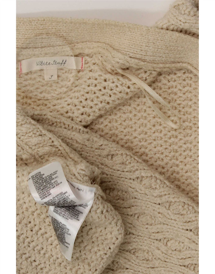 White Stuff Cardigan long pour femme UK 10 Small Off