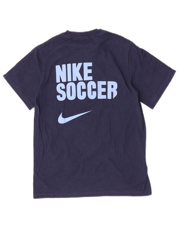 Nike Boys Diggers Soccer Graphic T-Shirt Top 8-9 Years Small Navy Blue