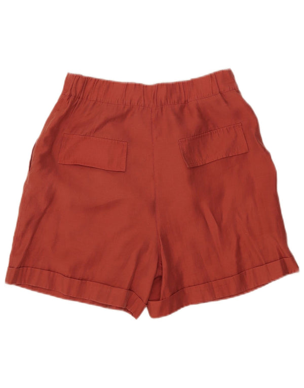 Zara kvinders højtaljede chinoshorts Small W26 Orange Lyocell