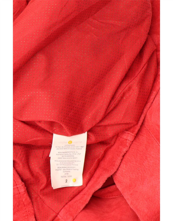Giacca in pelle scamosciata da donna Cache US 2 XS in pelle rossa