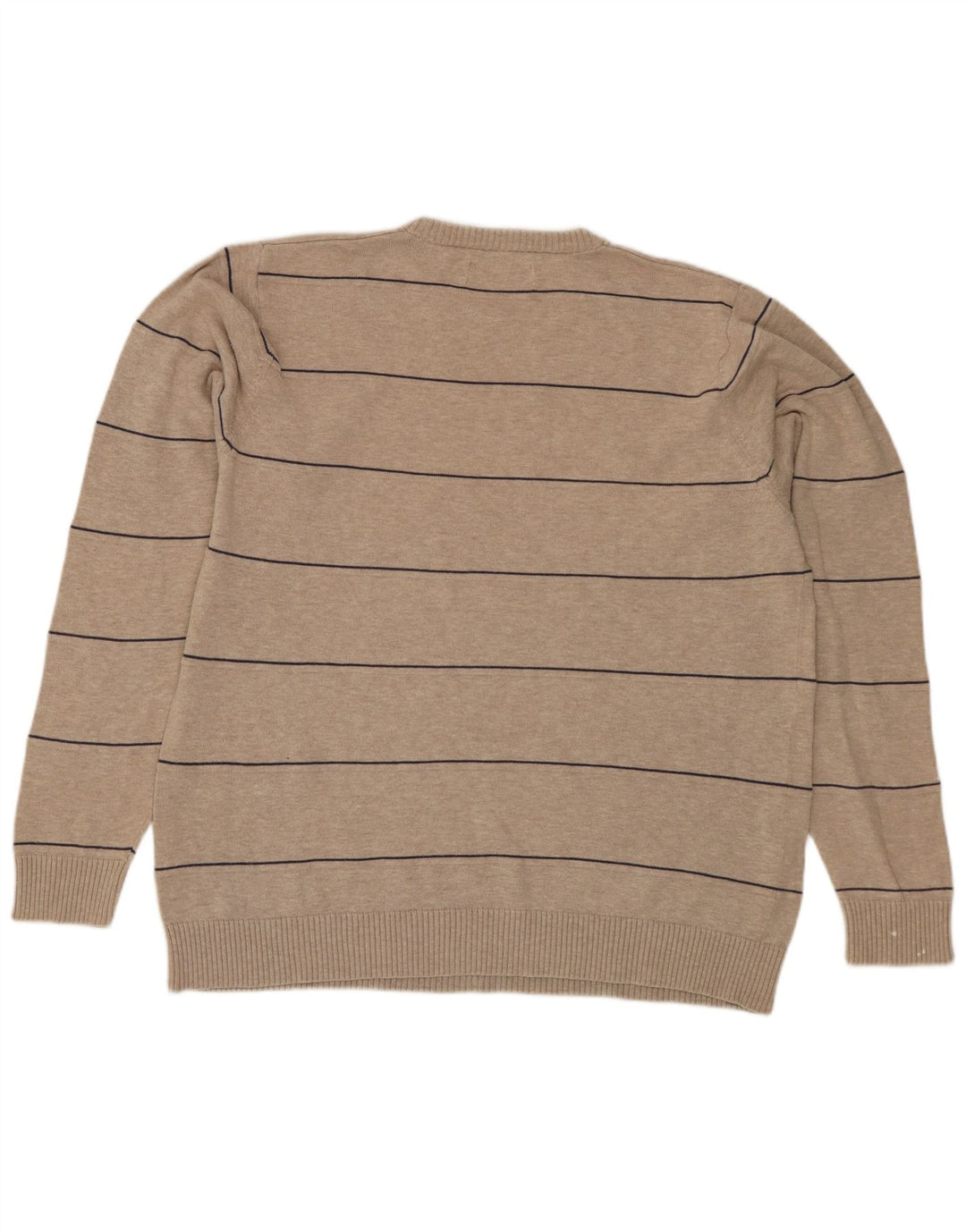 Marks & Spencer Mens Blue Harbour Crew Neck Jumper Sweater Medium Beige