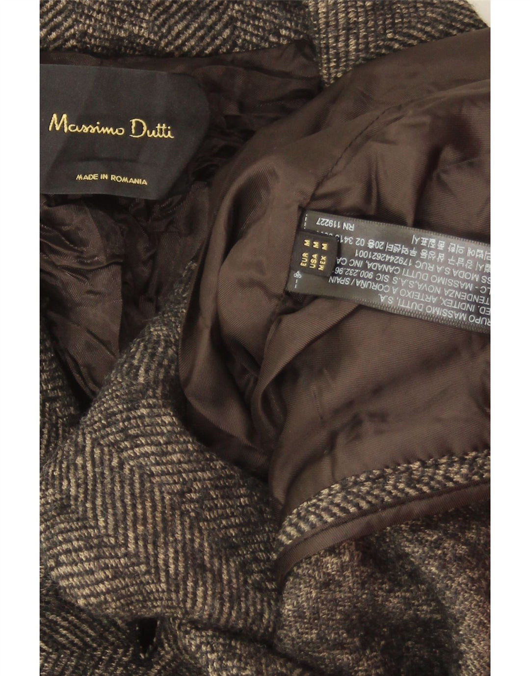 Massimo Dutti Dame 1 Knap Blazer Jakke UK 14 Medium Grey Sildeben