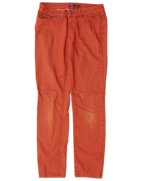 Jeans dritti da donna Prana US 4 Small W27 L31 Cotone a quadri arancione