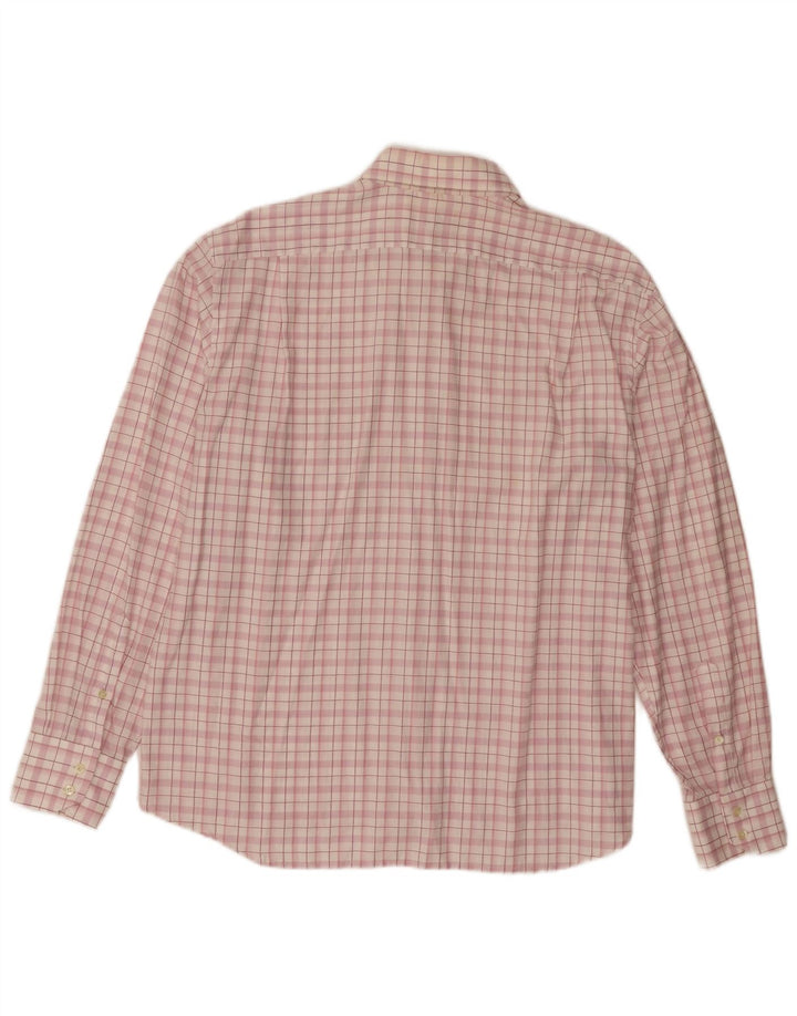 Camisa Lacoste Hombre Talla 43 Cuadro Rosa Grande