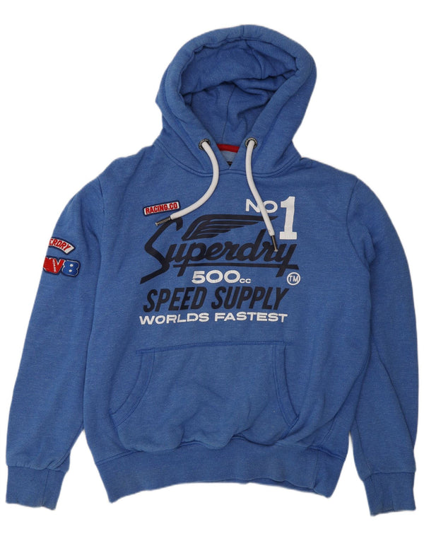 Męski sweter z kapturem Superdry Graphic 2XL, niebieski, bawełniany