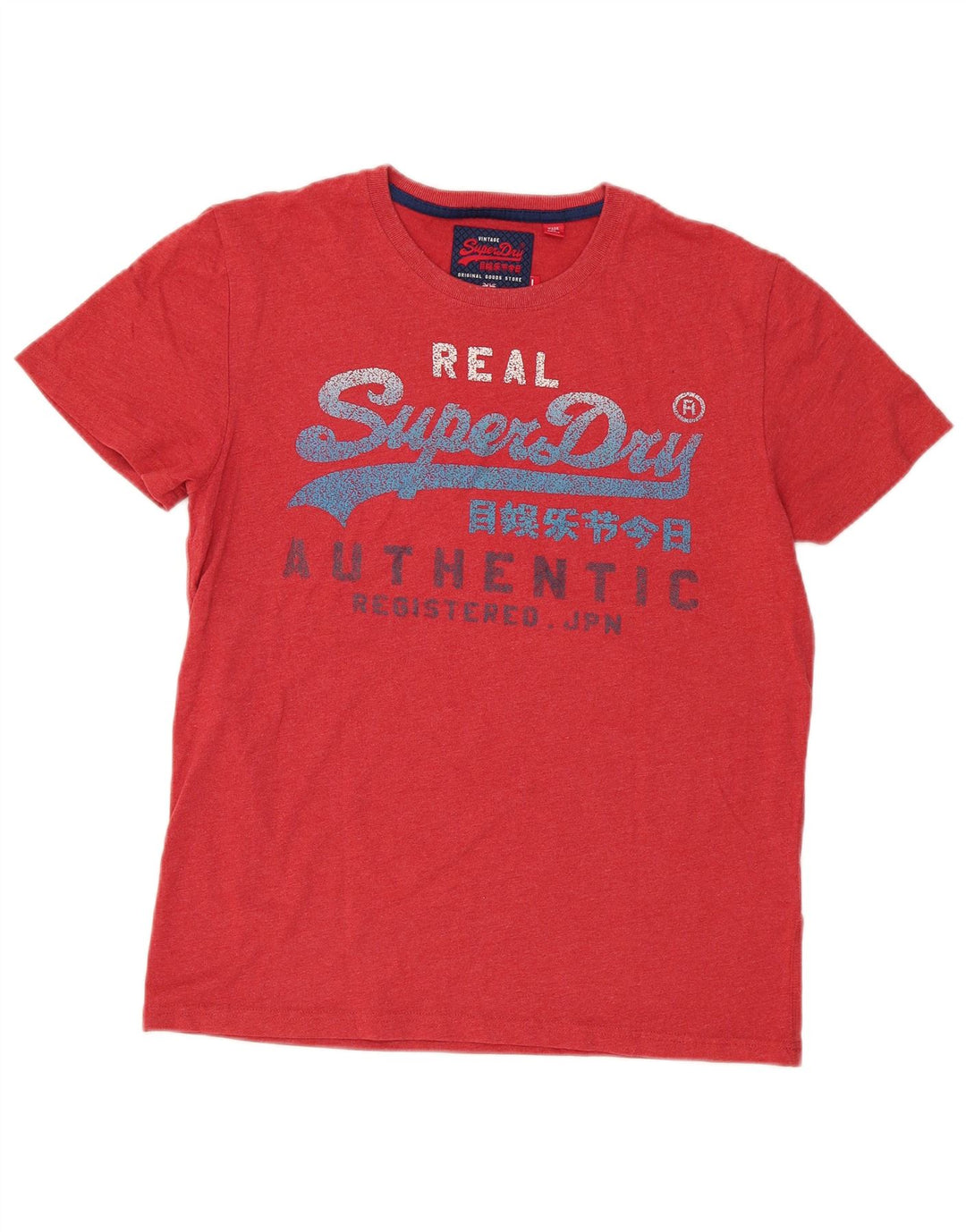 Superdry Mens Graphic T-Shirt Top Large Red Cotton