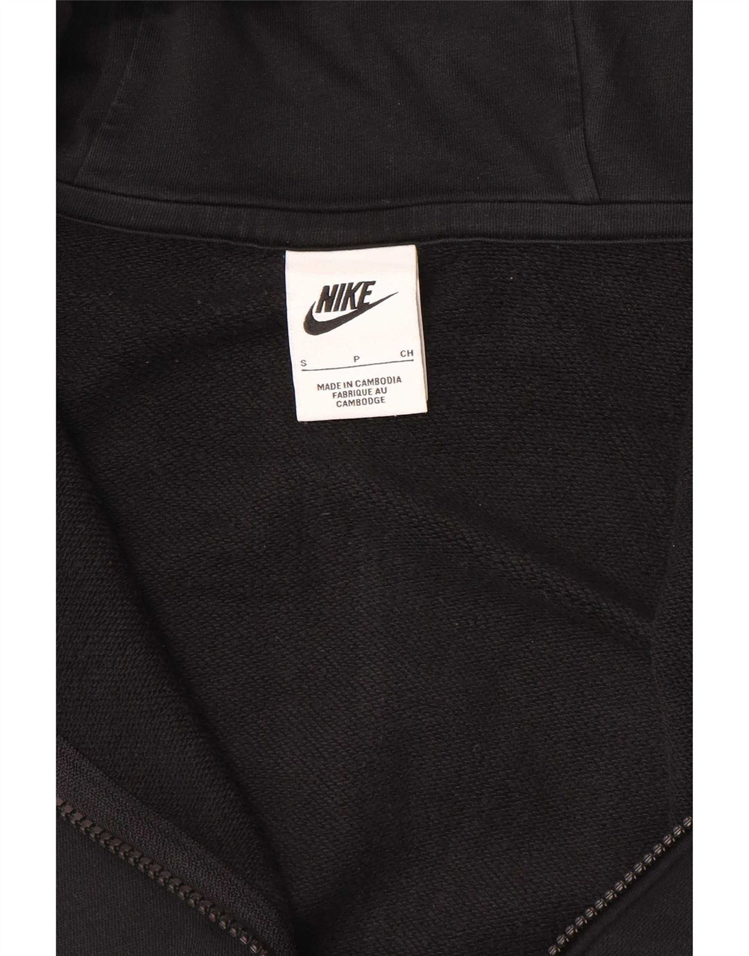 Nike Womens Oversized Zip Hoodie Sweater UK 10 Small Black