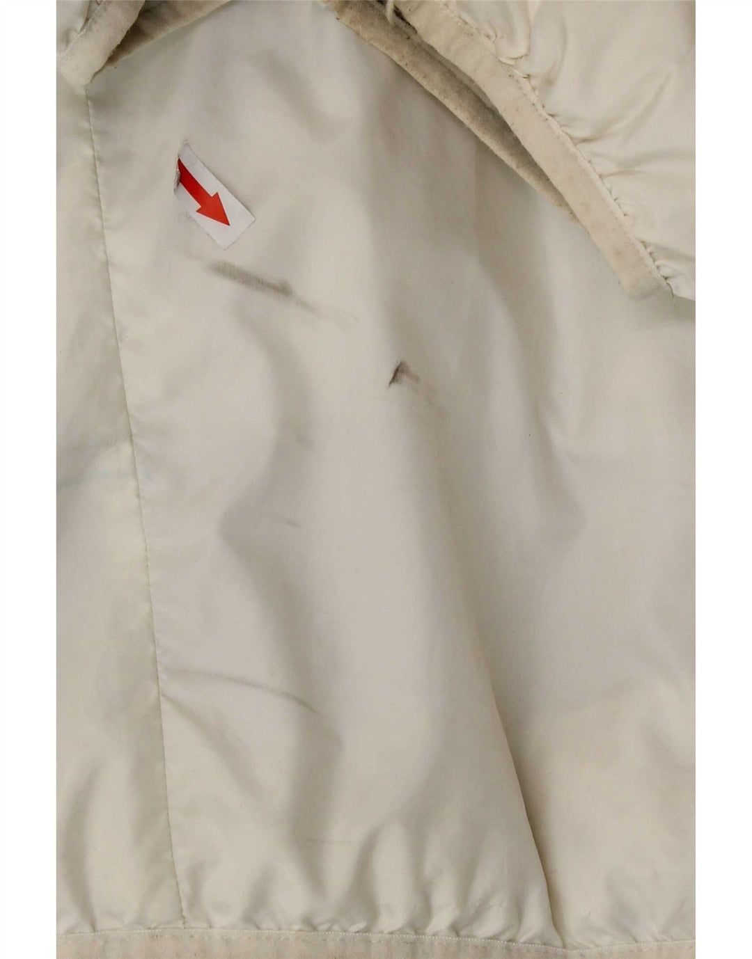 Nike Herre Hætte Vendbar Polstret Jakke UK 44 2XL Hvid Ternet polyester