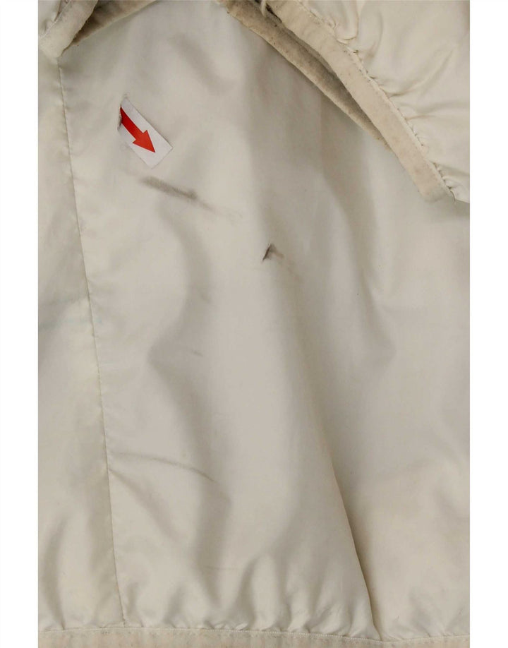 Nike Herre Hætte Vendbar Polstret Jakke UK 44 2XL Hvid Ternet polyester
