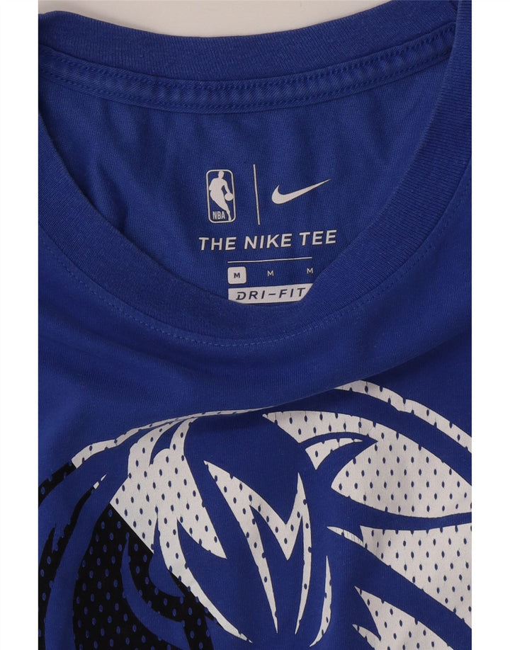 NIKE Herren Dallas Mavericks Grafik-T-Shirt-Oberteil Mittelblau