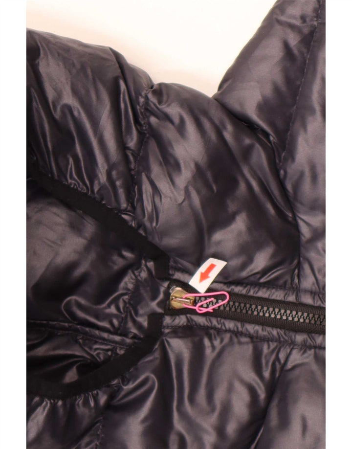 Seventy Womens Hooded Padded Jacket IT 44 Medium Black Polyamide