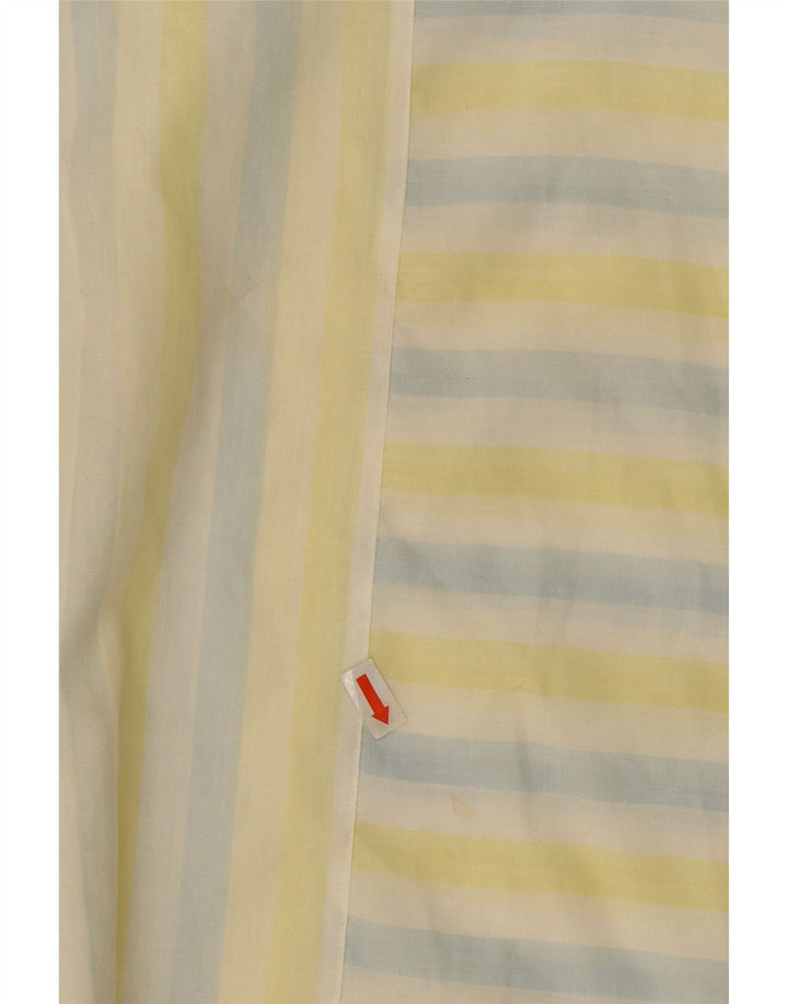 VINTAGE Womens Blouse Top IT 42 Medium Yellow Striped Cotton Vintage Vintage and Second-Hand Vintage from Messina Hembry 