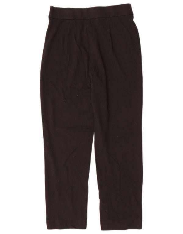 Marks & Spencer Womens Straight Cropped Trousers UK 8 Small W26 L25 Black