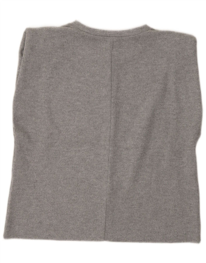 Zara Mujer Chaleco Top UK 44 Poliéster Gris Medio