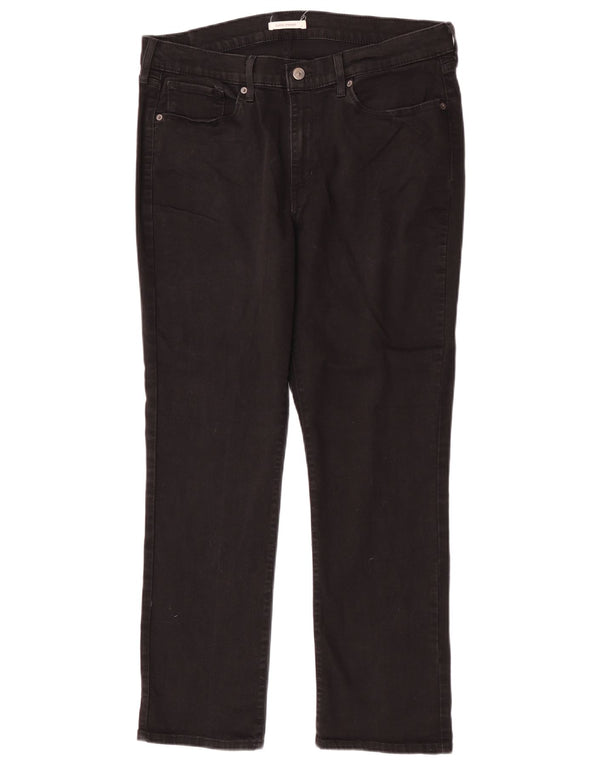 Jeans dritti classici da donna Levi's US 16 XL W33 L30 cotone nero