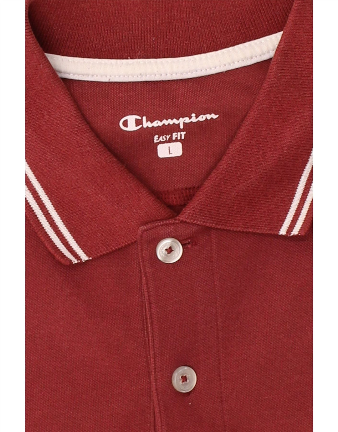 CHAMPION Mens Easy Fit Polo Shirt Large Maroon Cotton Vintage Champion and Second-Hand Champion from Messina Hembry 