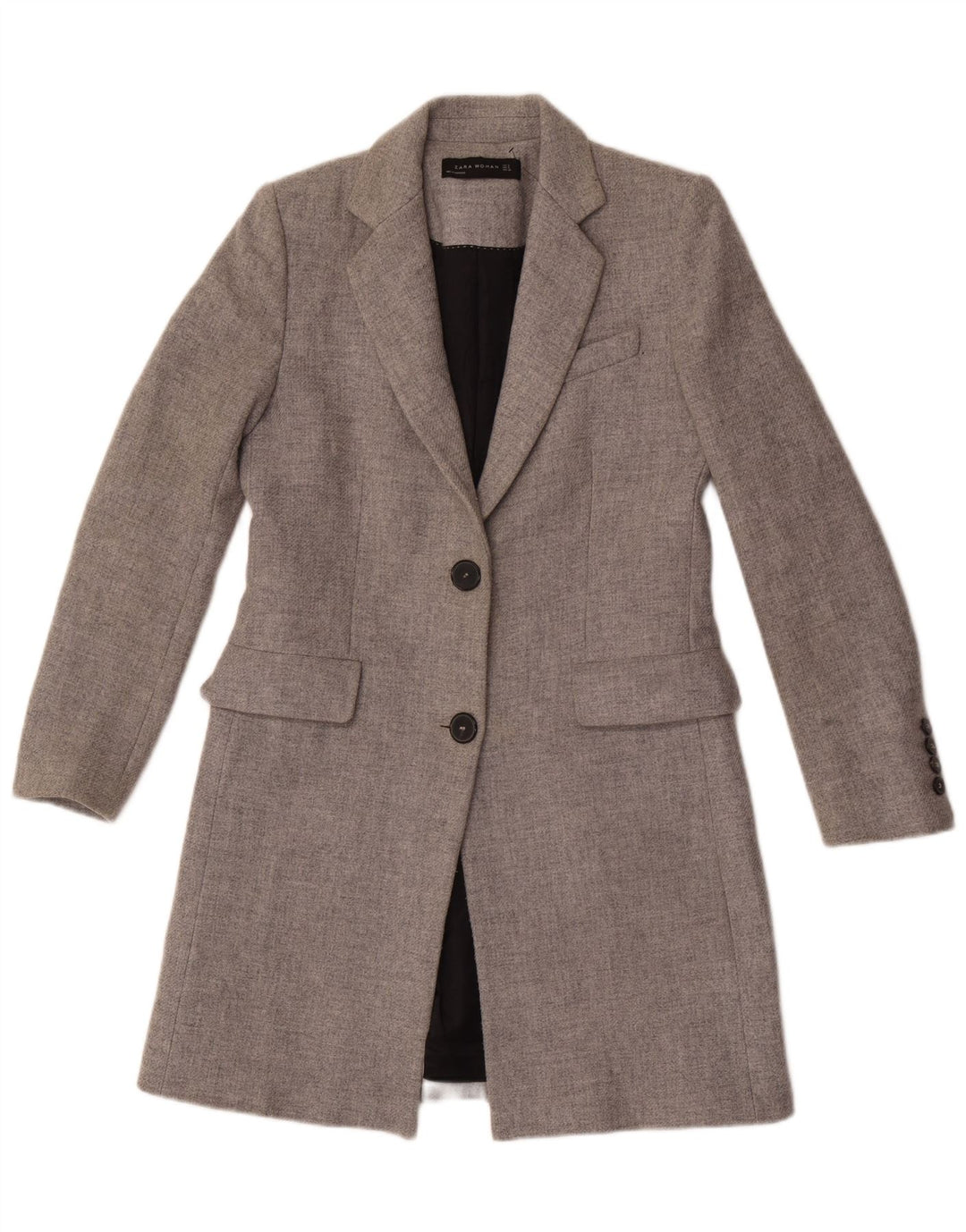 Zara Womens Overcoat UK 10 Small Grey