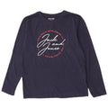 Jack & Jones Top grafico da uomo a maniche lunghe piccolo in cotone blu navy