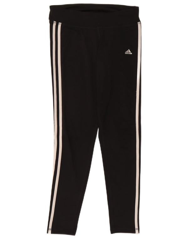 Adidas Damen Leggings UK 8/10 Small Schwarz Polyester